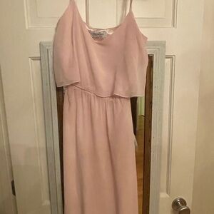 Joanna August Pink Tiered Spaghetti Strap Dress